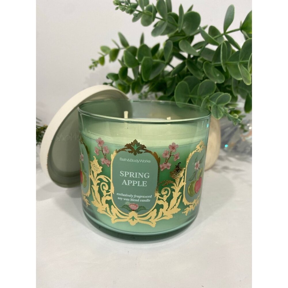 Bath & Body Works “Spring Apple” NEW 3 Wick Candle